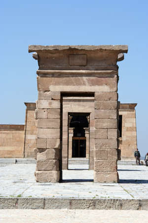 Debod egyptian temple in Madrid city dowtownの写真素材