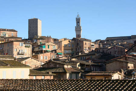 roofs in Siena, Tuscany, Italyの写真素材