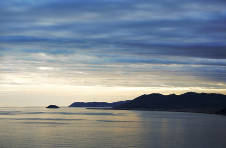 winter sea landscape in italy