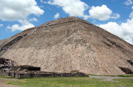 the Sun Pyramid in Teotihuacan, Mexicoの写真素材