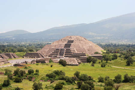 the Moon Pyramid in Teotihuacan, Mexicoの写真素材