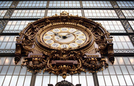 Clock of Museum Orsay in Parisの写真素材