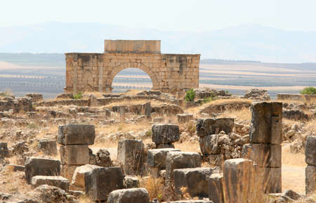 Volubils roman city ruins, Moroccoの写真素材