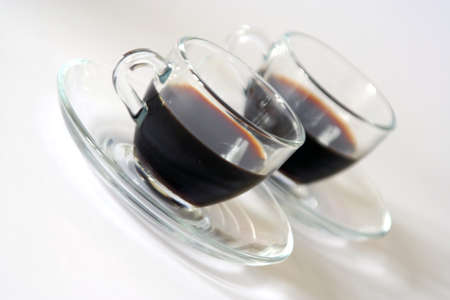 two cups of coffeeの写真素材