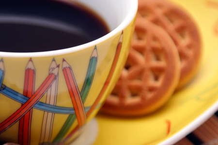 coffee and biscuitsの写真素材