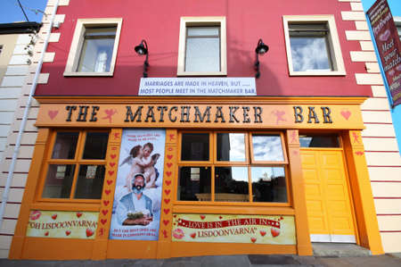 Lisdoonvarna Matchmaker Bar, traditional  love  festival place in Irelandのeditorial素材