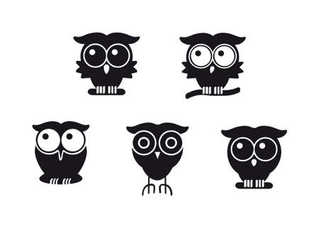 graphic owls design setのイラスト素材
