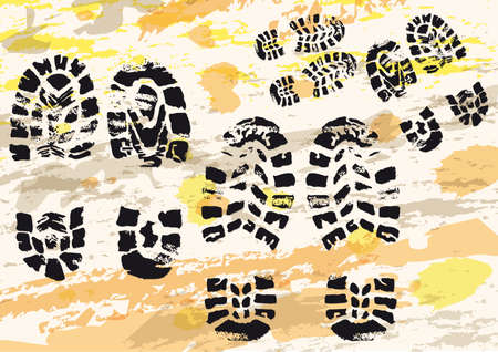 shoe printsのイラスト素材