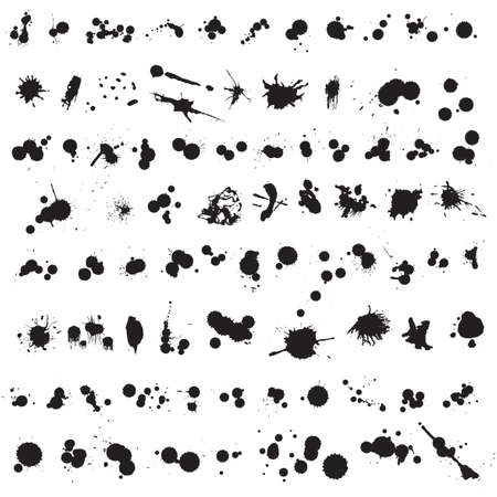 set of mixed stain shapesのイラスト素材