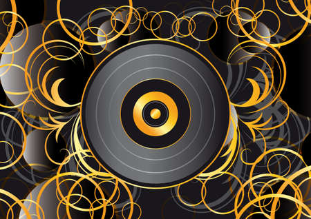 black vinyl design modern abstract background for covers, posters, brochuresのイラスト素材