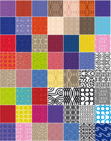 set of mixed coloured swatches and texturesのイラスト素材
