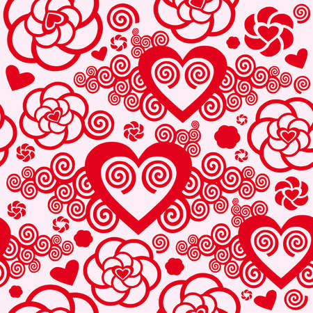 heart texture seamless patternのイラスト素材