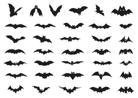 set of halloween batsのイラスト素材