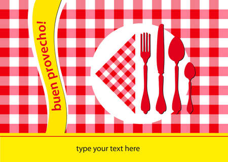 spanish colours flag, design background for restaurant table-clothのイラスト素材