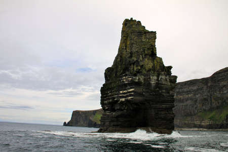 Cliffs of Moher by the sea, Irelandの写真素材