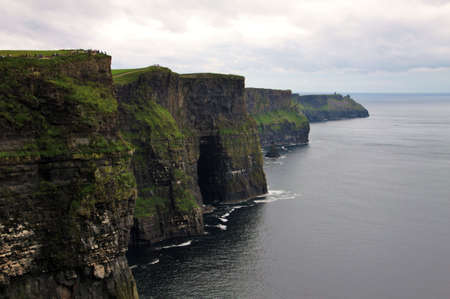 Panoramic Cliffs of Moher landscape, Irelandの写真素材