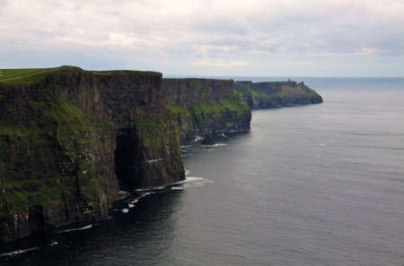 Panoramic Cliffs of Moher landscape, Irelandの写真素材