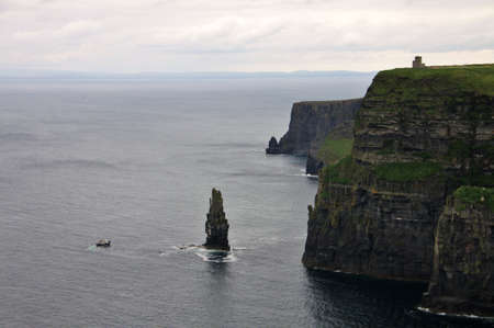 Panoramic Cliffs of Moher landscape, Irelandの写真素材