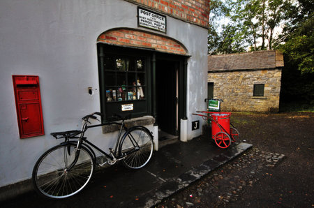 old style post-office in Irish folk villageのeditorial素材
