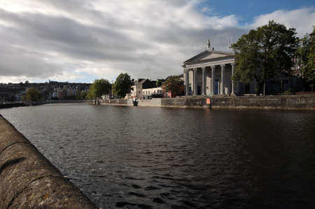 Cork City Hall on river Lee, Irelandの写真素材