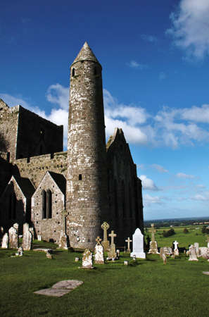 Ruins of Rock of Cashel and its cemetery, Irelandの写真素材