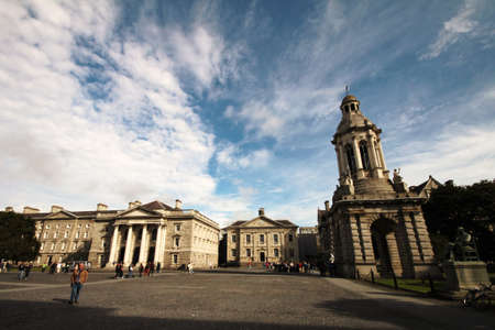 Courtyard Trinity College, Dublin University in downtownのeditorial素材