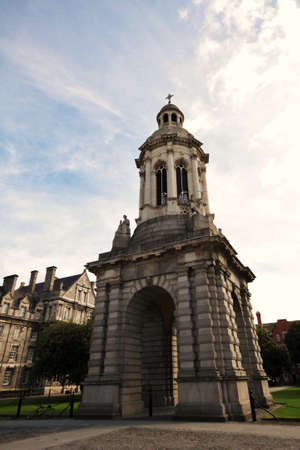 Courtyard Trinity College, Dublin University in downtownのeditorial素材