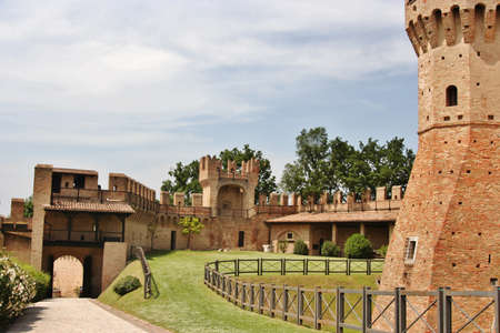 Courtyard of Gradara Castle, central Italyのeditorial素材