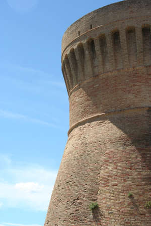 Tower of Urbisaglia walls, old town in Marche, Italyのeditorial素材