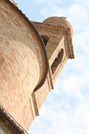 Bell tower in Tolentino downtown, Marche, Central Italyのeditorial素材