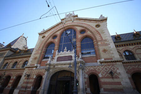 Historical and most famous covered market in Budapest, HUngaryのeditorial素材
