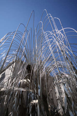 Jewish memorial art installation in the courtyard of main Synagogue of Budapest, Hungaryのeditorial素材