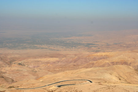 Jordan, landscape from mount Nebo, known as the point where Moses saw the Holy Land