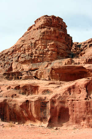 red rocks in Wadi Rum Desert, Jordanの写真素材