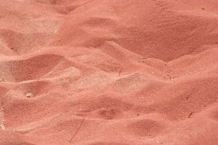 red sand of Wadi Rum desert in Jordan, Middle East. Detail of grainsの写真素材