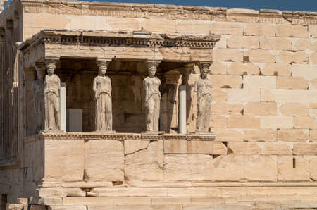 Caryatids in Erechtheum from Athenian Acropolis,Greeceの写真素材
