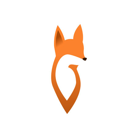 Fox head  design on white background, Vector illustrationのイラスト素材