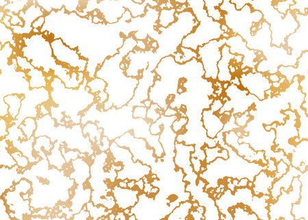White cracked marble with golden texture. Vector background illustrationのイラスト素材