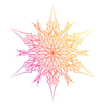 Ornamental rainbow mandala, colorful indian pattern design. vector illustration.のイラスト素材