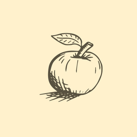 Apple hand drawn sketch vector illustration.のイラスト素材