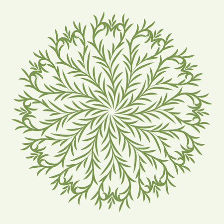 Isolated simple floral mandala vector illustration.のイラスト素材