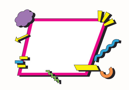 Abstract background in a 90s aesthetic, vector illustration with empty space.のイラスト素材