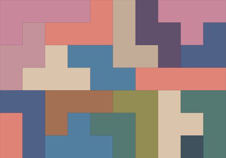 Abstract background with puzzle bricks, vector illustration.のイラスト素材