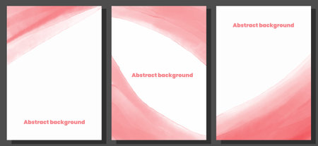 Set of abstract watercolor backgrounds, vector template for banners, posters, brochures.のイラスト素材