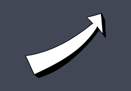 Cartoon doodle arrow vector illustration.のイラスト素材