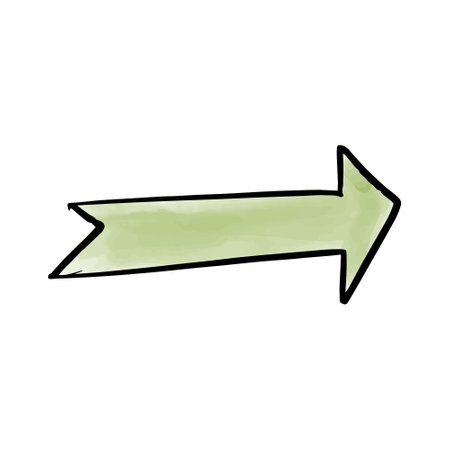Arrow watercolor doodle element, vector illustration.のイラスト素材