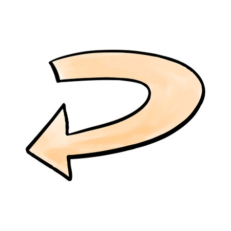 Arrow watercolor doodle element, vector illustration.のイラスト素材