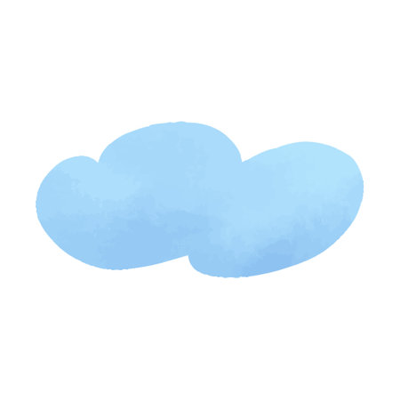 Cloud, hand drawn watercolor vector illustration.のイラスト素材