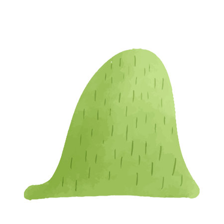 Watercolor vector illustration of grass in childish style.のイラスト素材