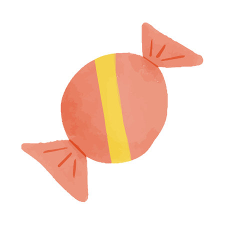 Watercolor vector illustration of candy in childish style.のイラスト素材